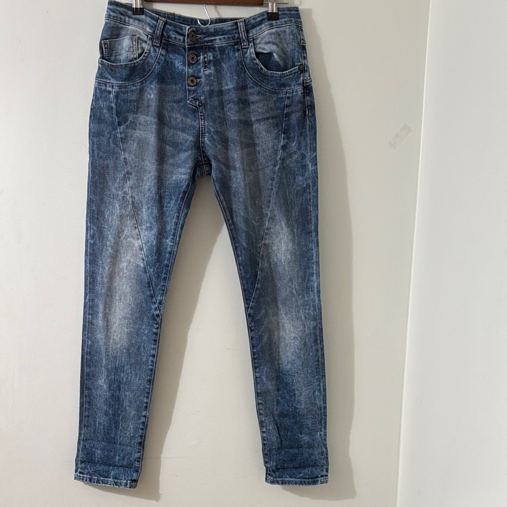 PLEASE Denim Made in Italy cuffed Jeans  size M